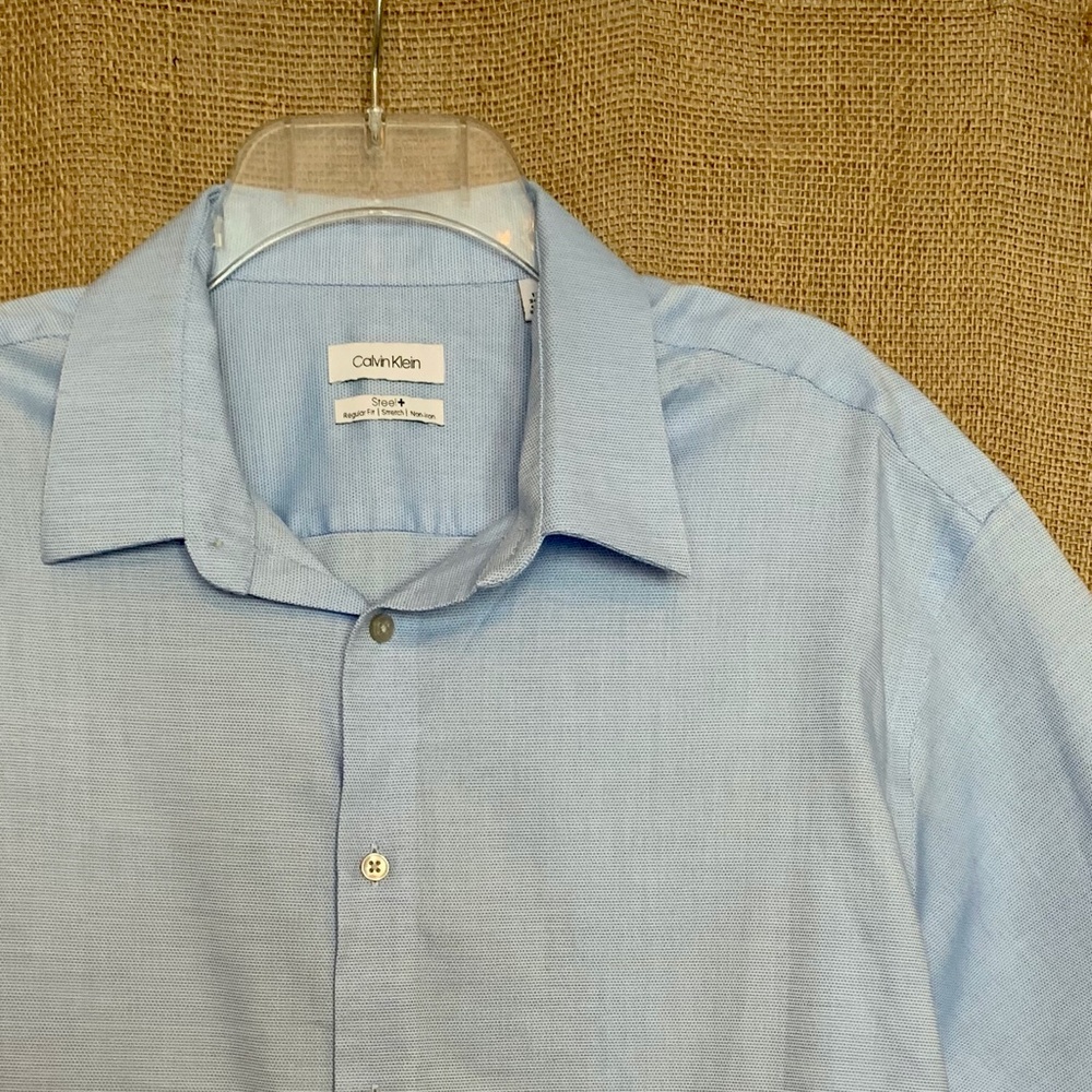 Calvin Klein Men’s Blue Dress Shirt 17.5, 34-35, L